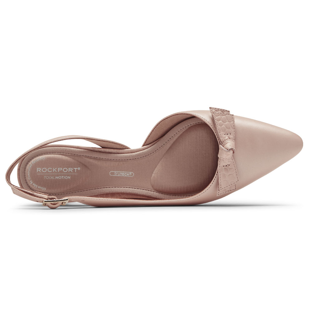 Sapatos De Salto Rockport Mulher Rosa - Total Motion Gracie Bow Slingback - 47856TUKC